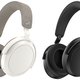 The Sennheiser Momentum 4 wireless headphones in two different colorways.